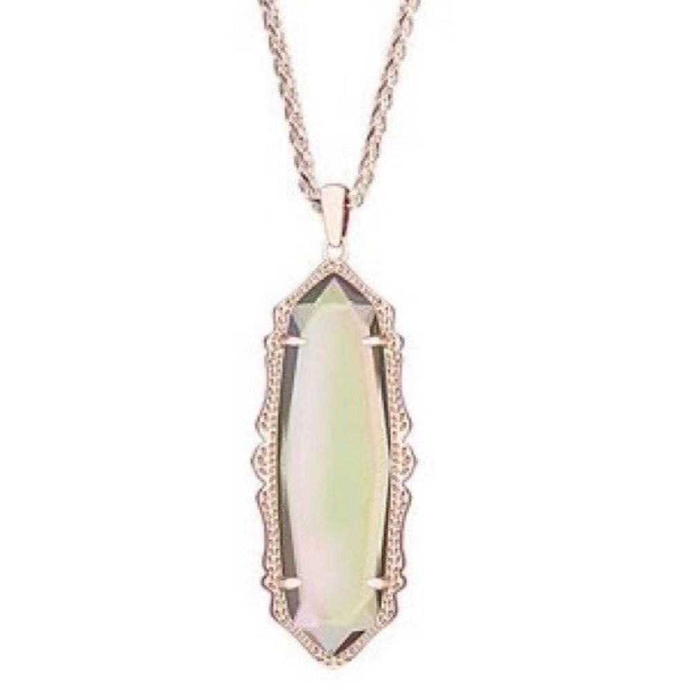 Kendra Scott Frances necklace peach iridescent